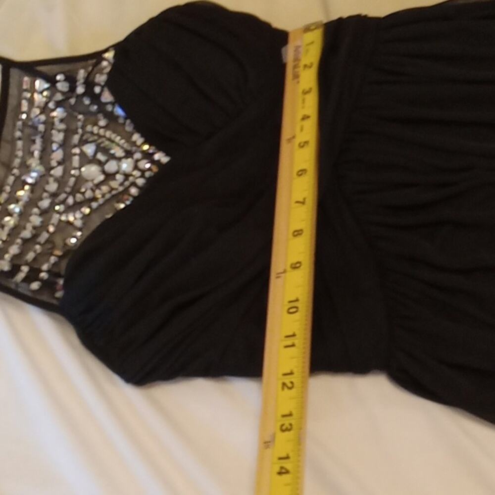 B. Darlin Womens Size 5/6 Black Gemmed Party Formal Dress. Juniors - Picture 6 of 8